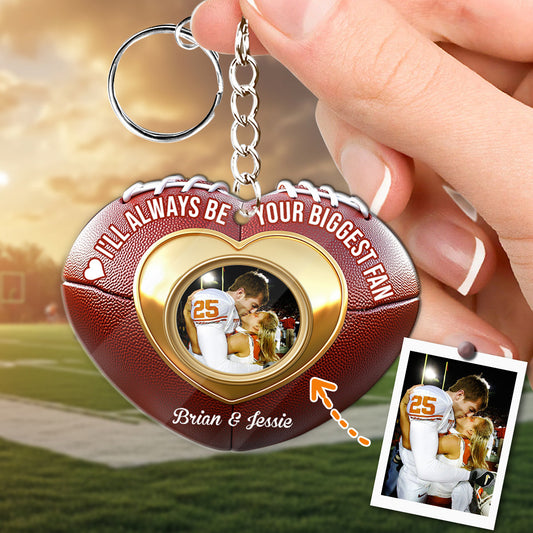 Your Biggest Fan - Personalized Football Keychain