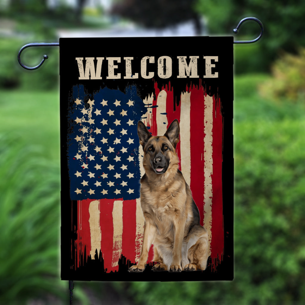Puppy Flag - Personalized Dog Garden Flag