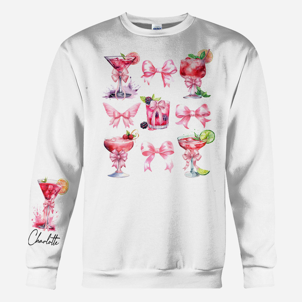 Save Water Drink Cocktails Coquette Girly - Personalized Cocktail All Over Shirt