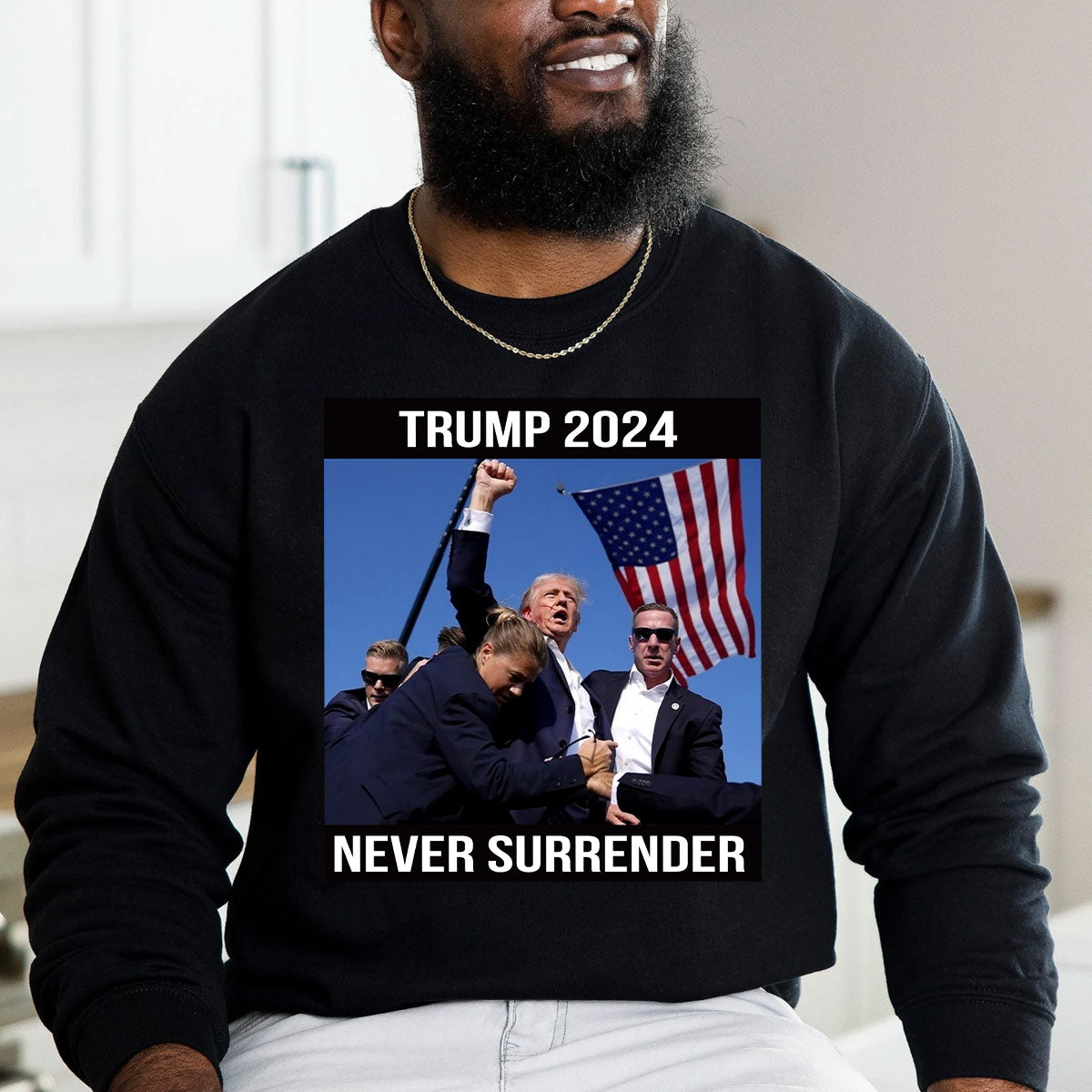 Trmp Sh0t T-Shirt Top | Donald TRMP 2024 Never Surrender Shirt Mugsh*t Tee 
T-shirt & Hoodie