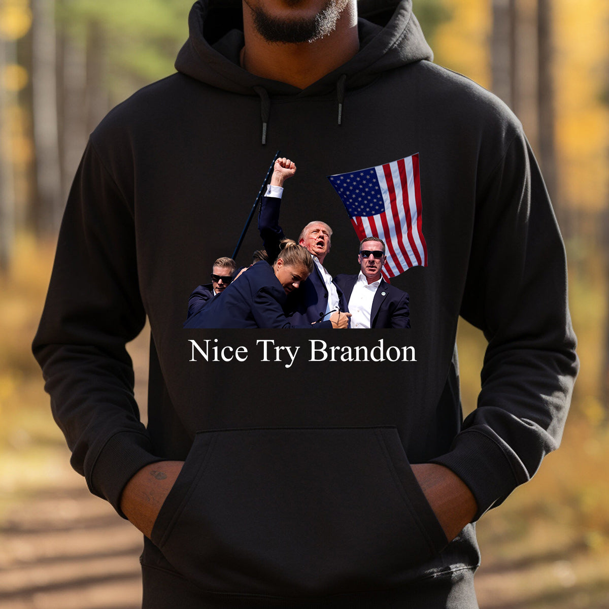 Nice Try Brandon Shirt, Never Surrender Shirt, Fight For America T-shirt, 2024 Rally Shirt, Fight Fight Fight Shirt T-shirt & Hoodie