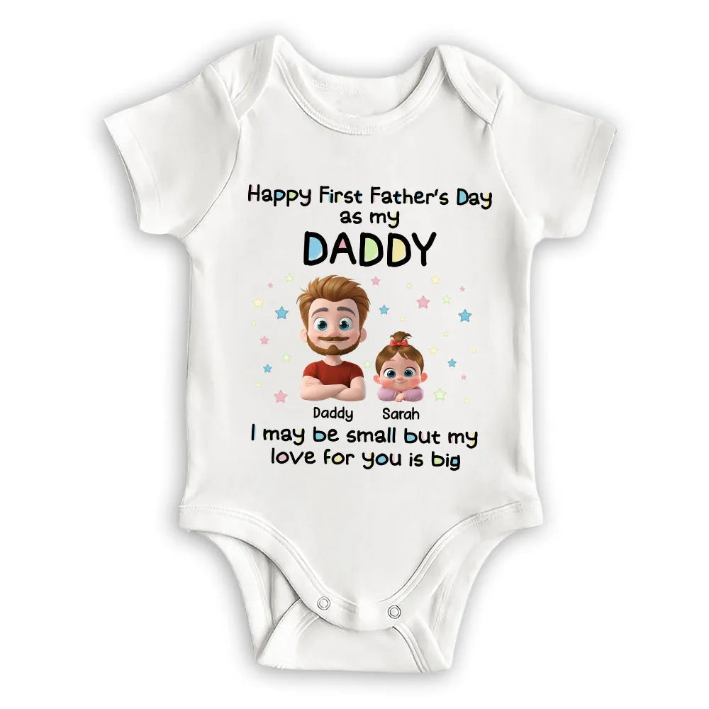 Baby Onesie with Father's Day Design Personalized Gift
