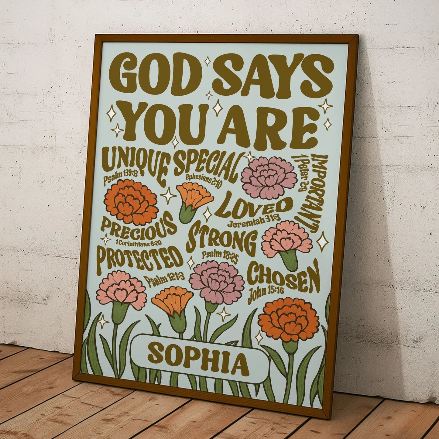 God’s Love Inspirational Poster | Faith & Strength Wall Art | Perfect Gift for Encouragement & Home Décor