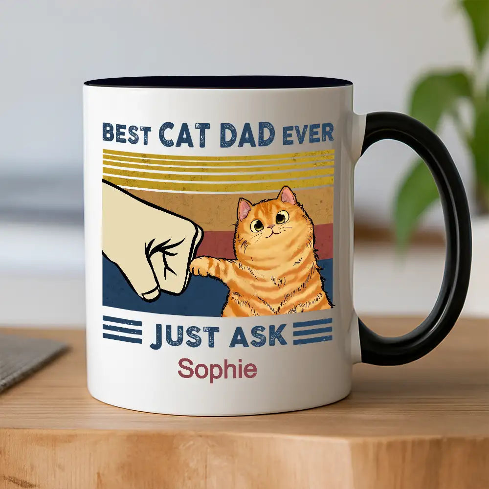 Best Cat Dad Ever Just Ask Peanut – Personalized Classic Tee for Cat Lovers
