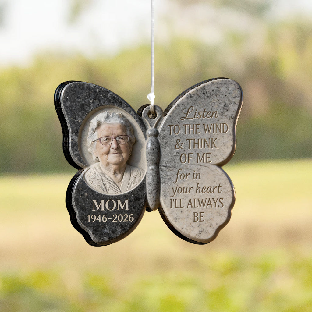 Hear The Wind And Think Of Me - Personalized Memorial Wind Chime