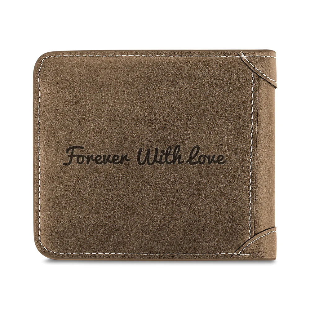 Any Photo And Text - Personalized Photo Bifold Wallet