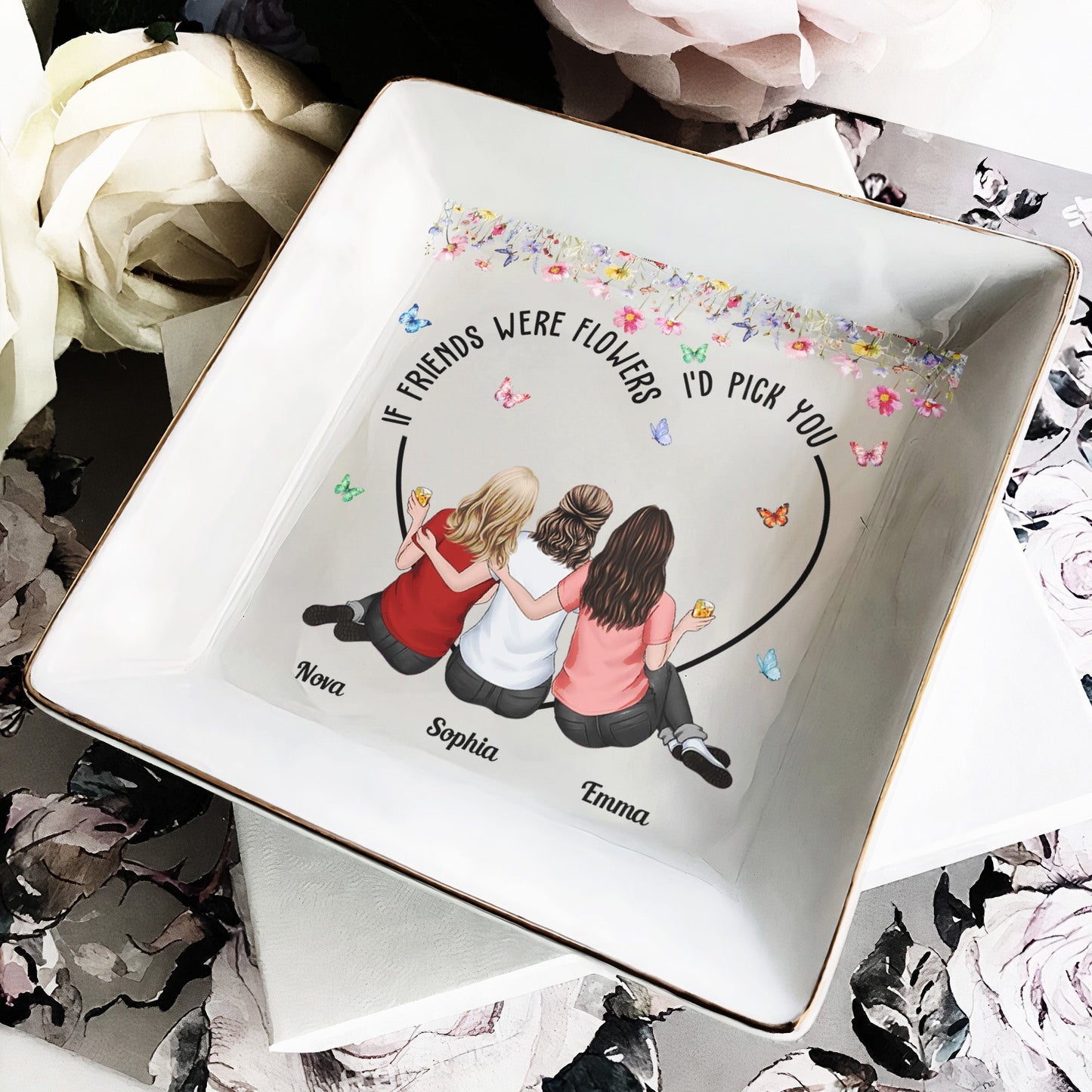 Personalized Jewelry Dish Gift for Sister or Best Friend