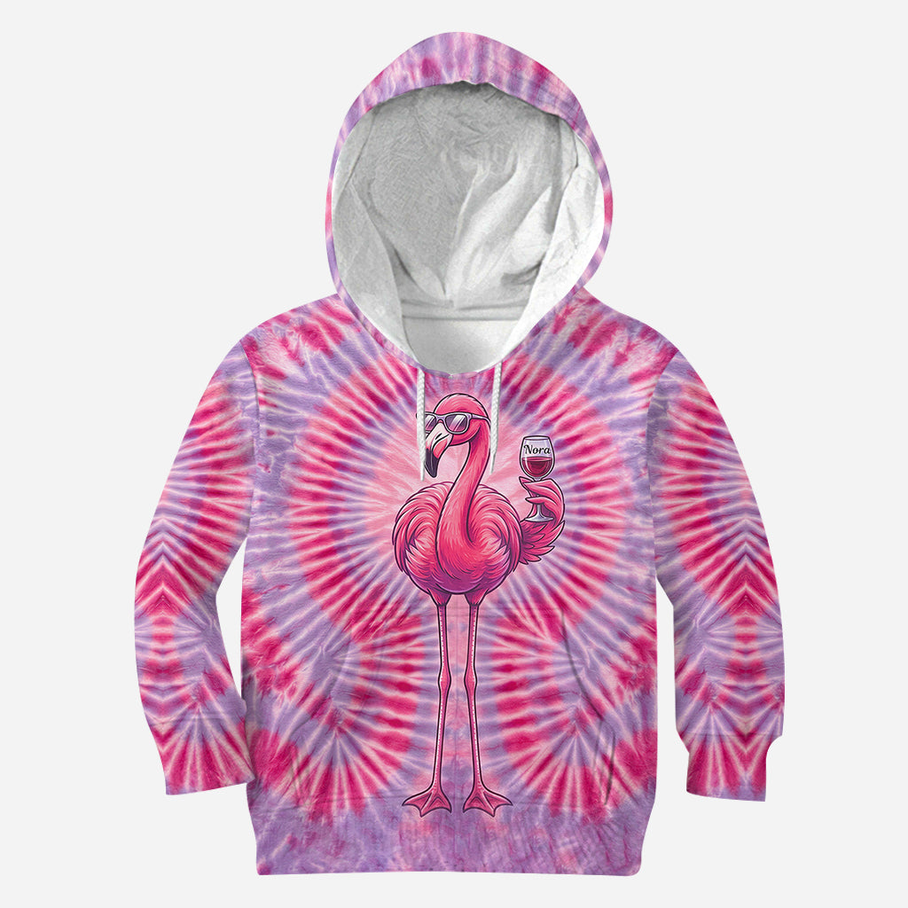 Chill Flamingo Tie Dye Shirt - Personalized Flamingo All Over Shirt