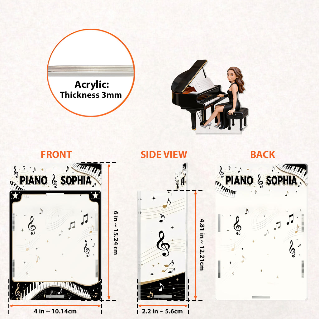 Any Photo Love Piano - Personalized Piano Acrylic Display Box