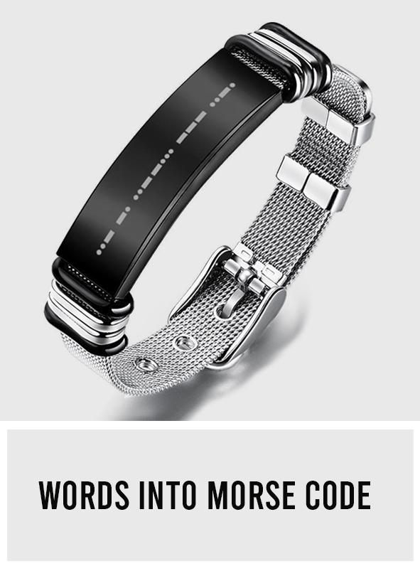 Any Word - Personalized Engraved Morse Code Bracelet