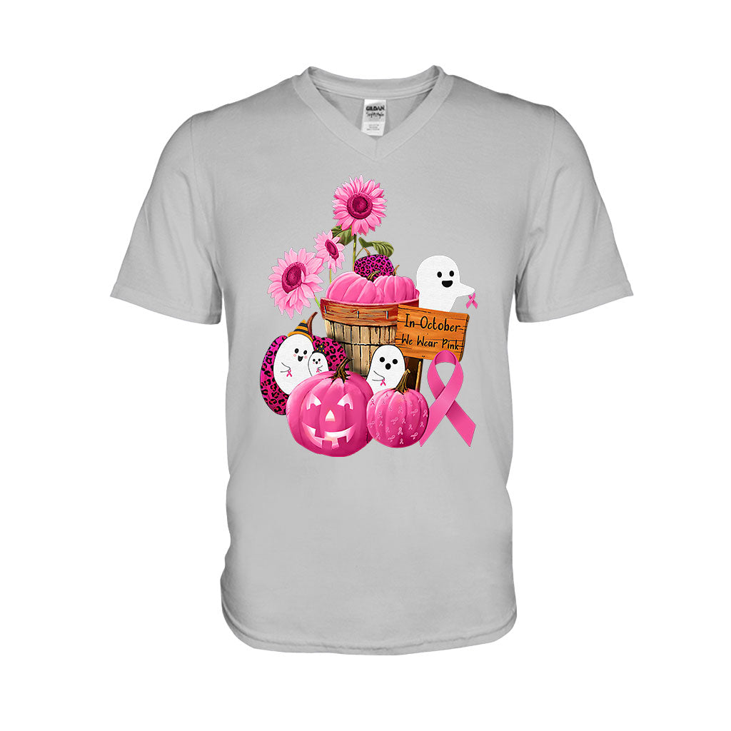 In October We Wear Pink Halloween  - Breast Cancer Awareness T-shirt And Hoodie 082021