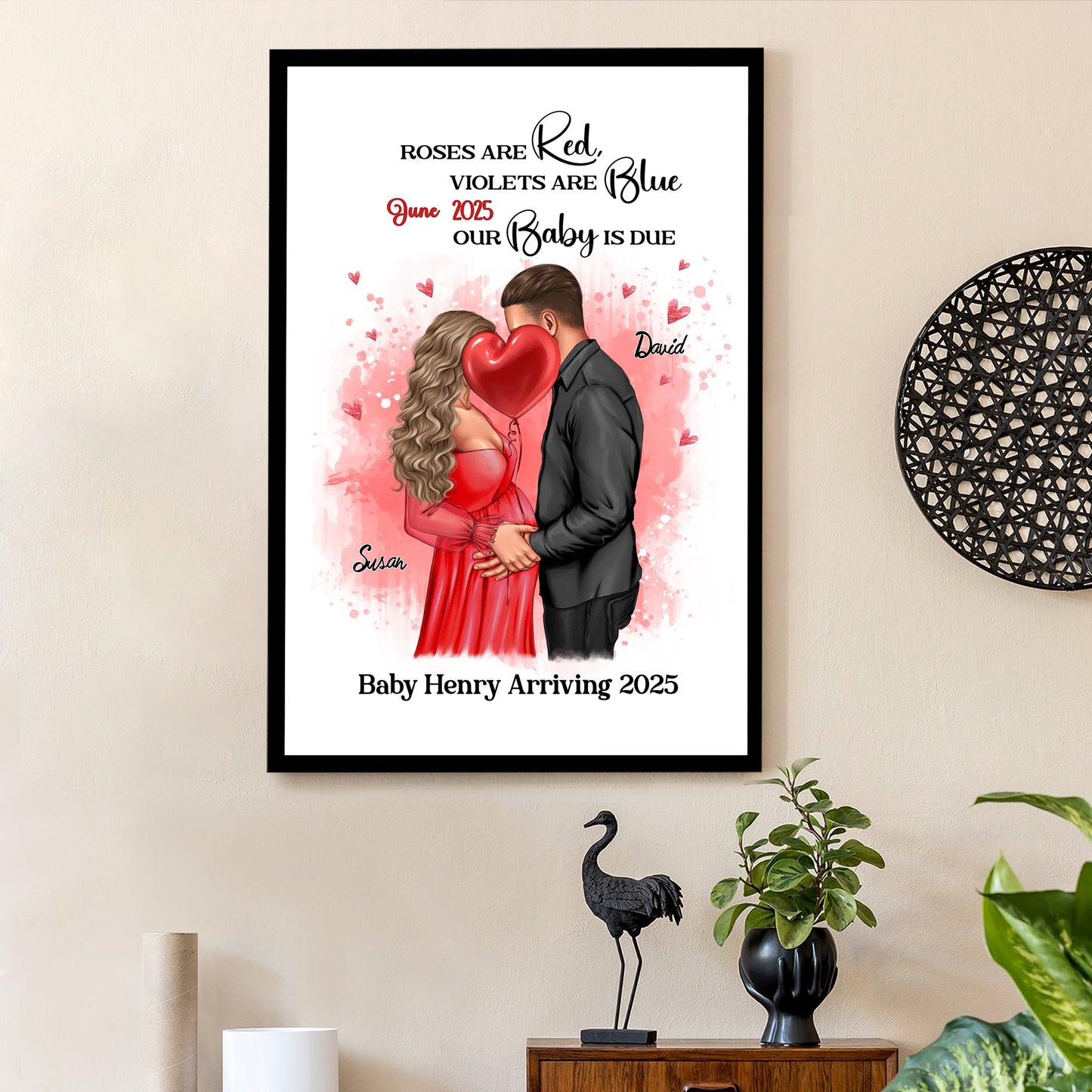 Custom Poster - A Heartfelt Gift for Expecting Couples, Perfectly Capturing the Beautiful Moments of Your Growing Family