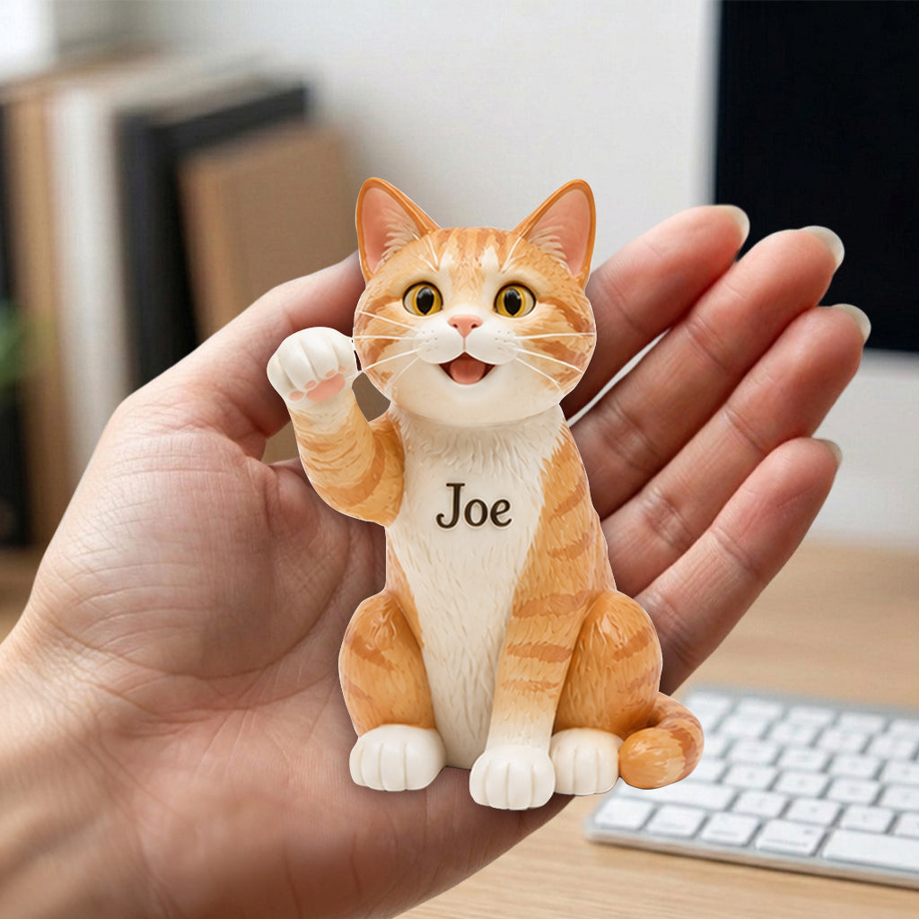 Cat Mom Dad Keepsake - Personalized Cat Premium 3D Figurine