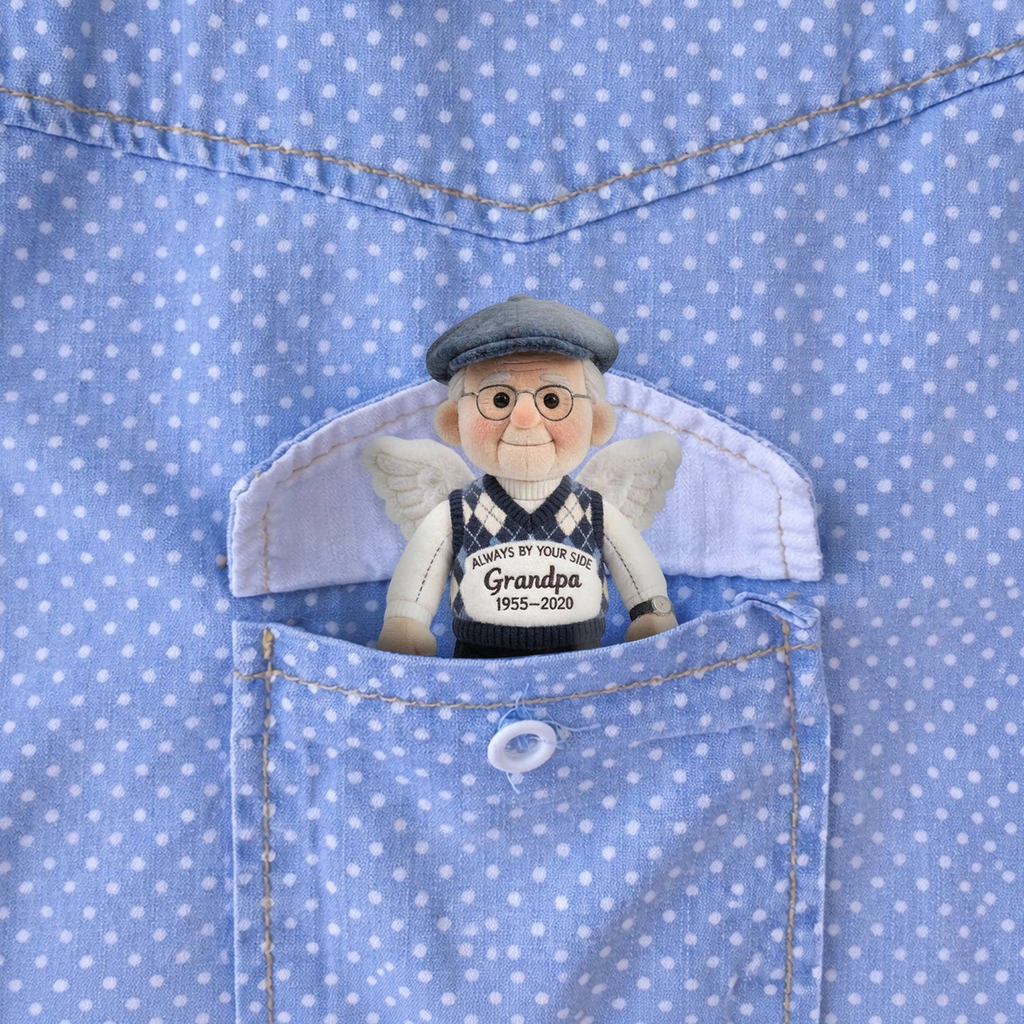 Always By Your Side - Personalized Memorial Plush Brooch