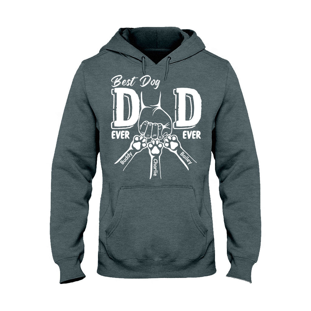 Best Dog Dad Ever - Personalized Dog T-shirt And Hoodie