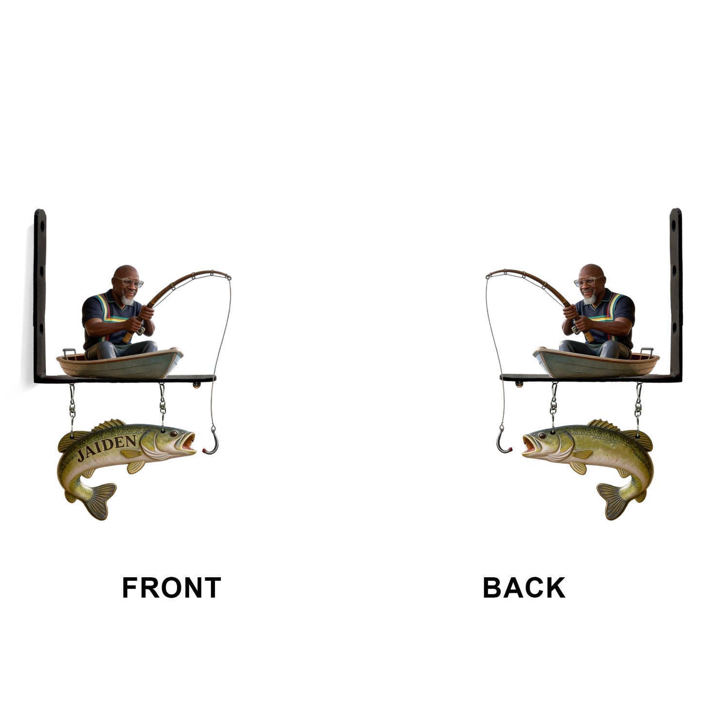 Custom Any Photo - Personalized Fishing Wooden Wall Mount Sign