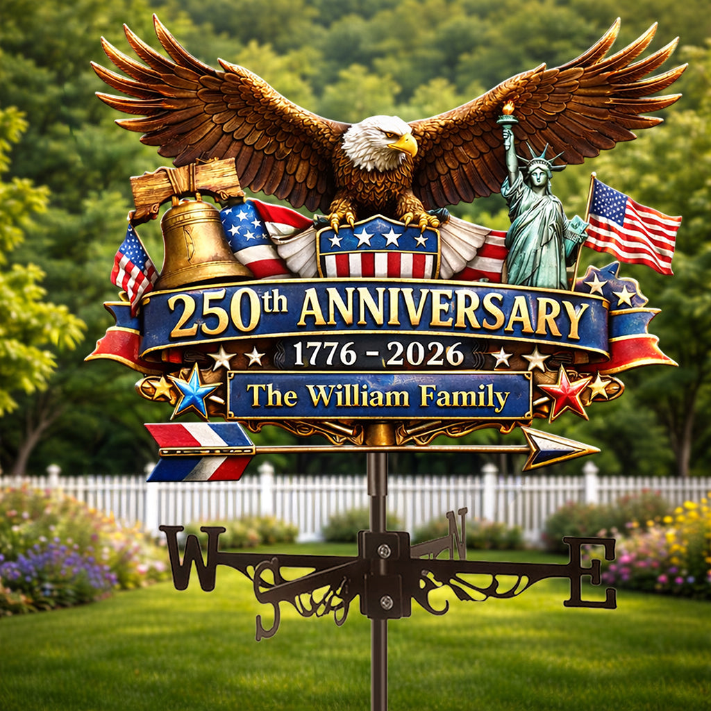 250th Anniversary, Eagle 250 Years of Freedom - Personalized Patriot Weather Vane