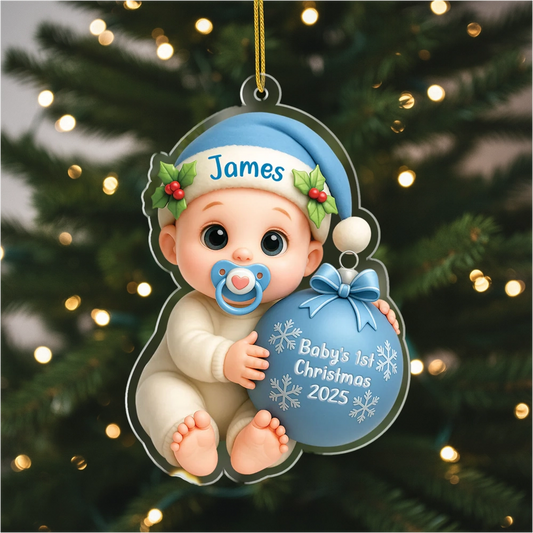 Meaningful Baby's 1st Christmas Keepsake, Personalized Name Ornament, A Milestone Gift for Family