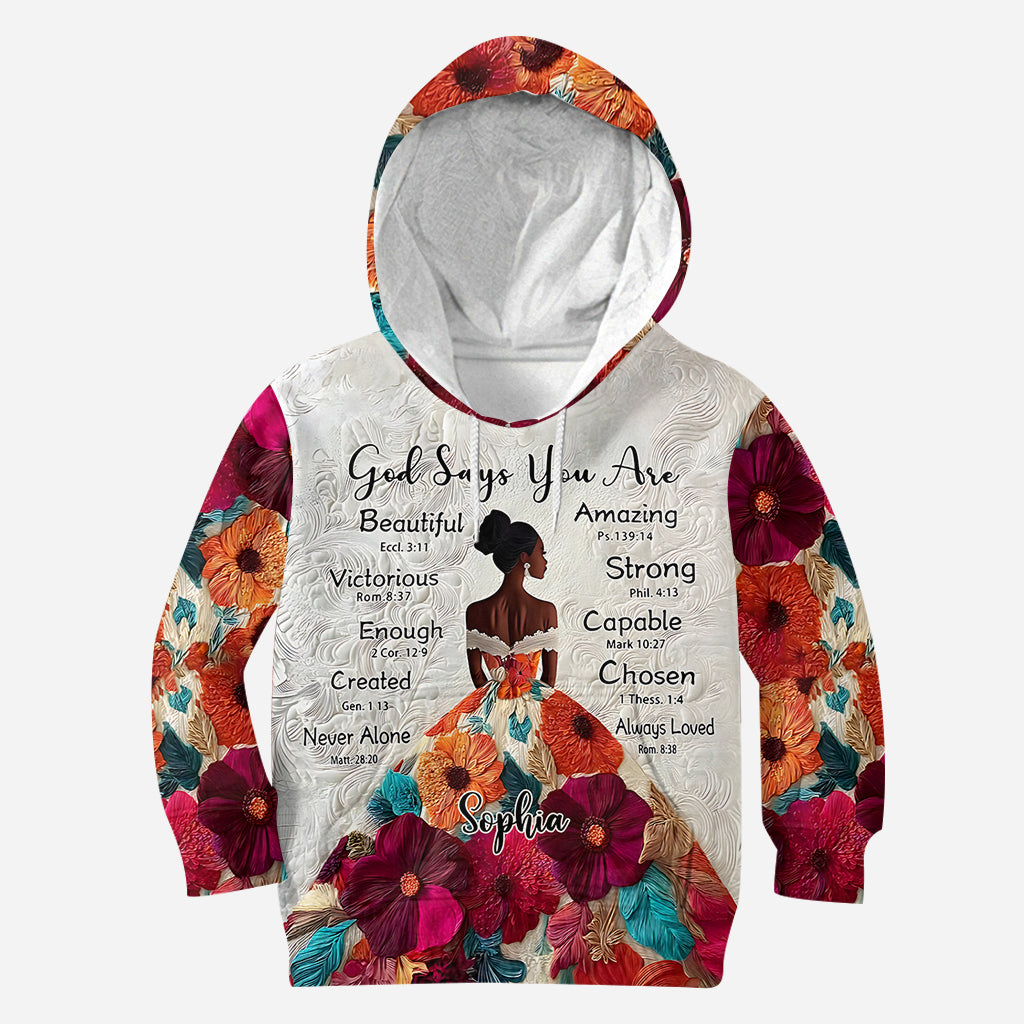 God Says You Are - Personalized African American All Over Shirt