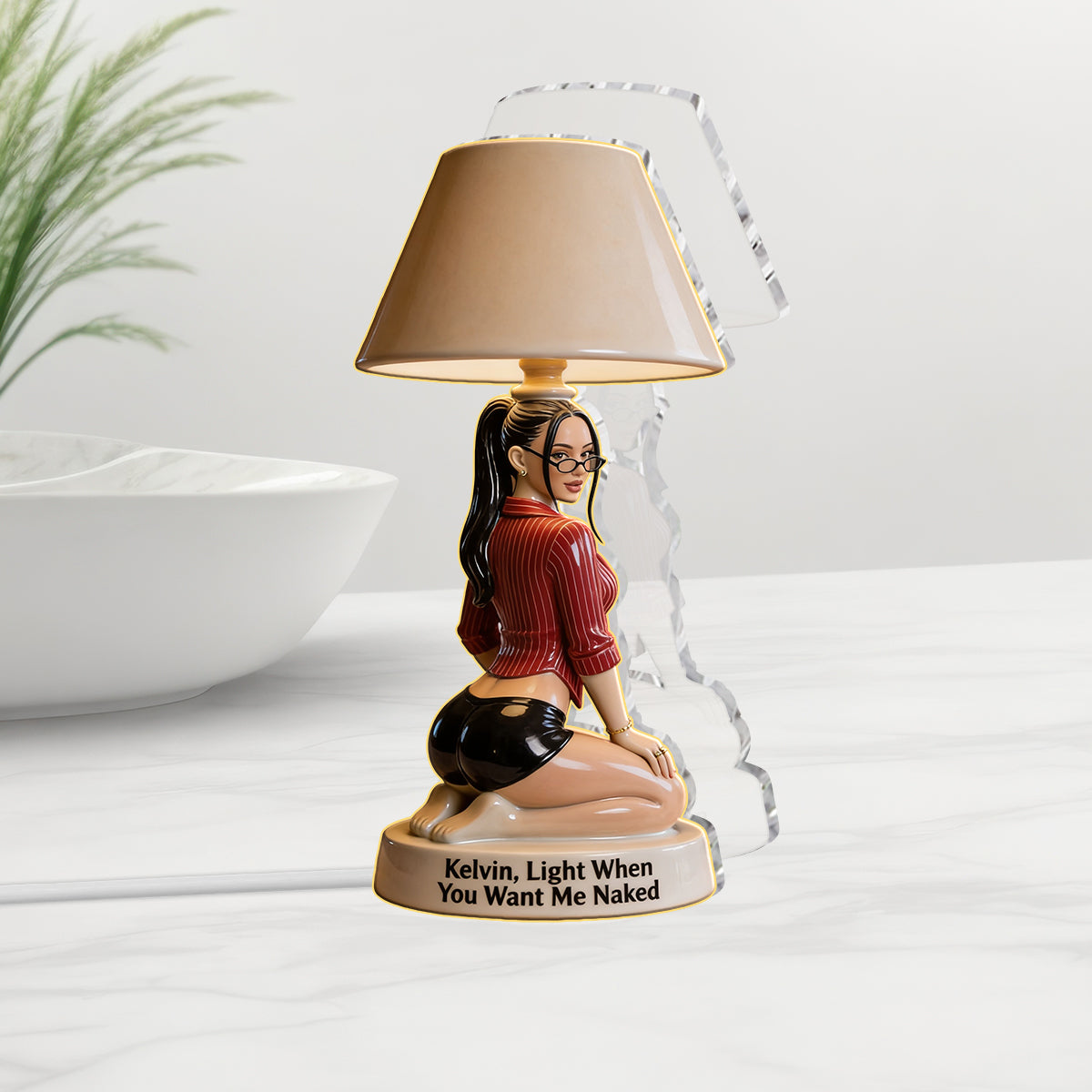 Light When You Miss Me - Personalized Spicy Couple Acrylic LED Night Light