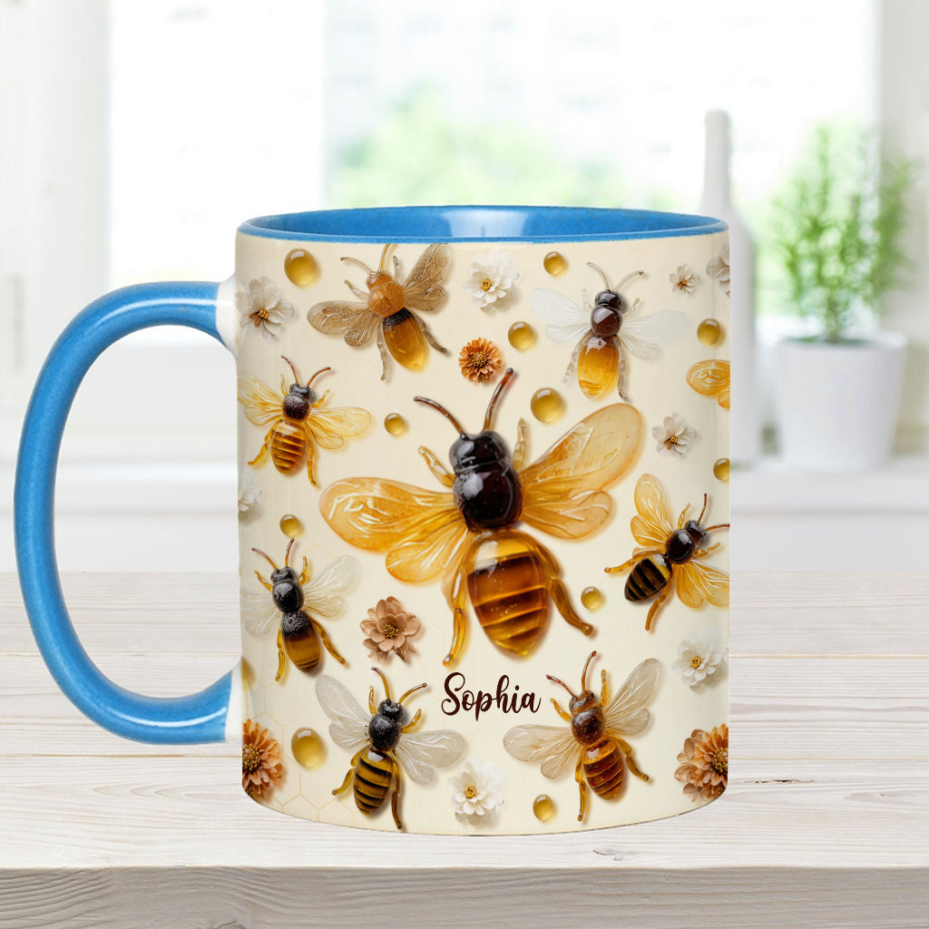 Crystal Bees - Personalized Bee Accent Mug