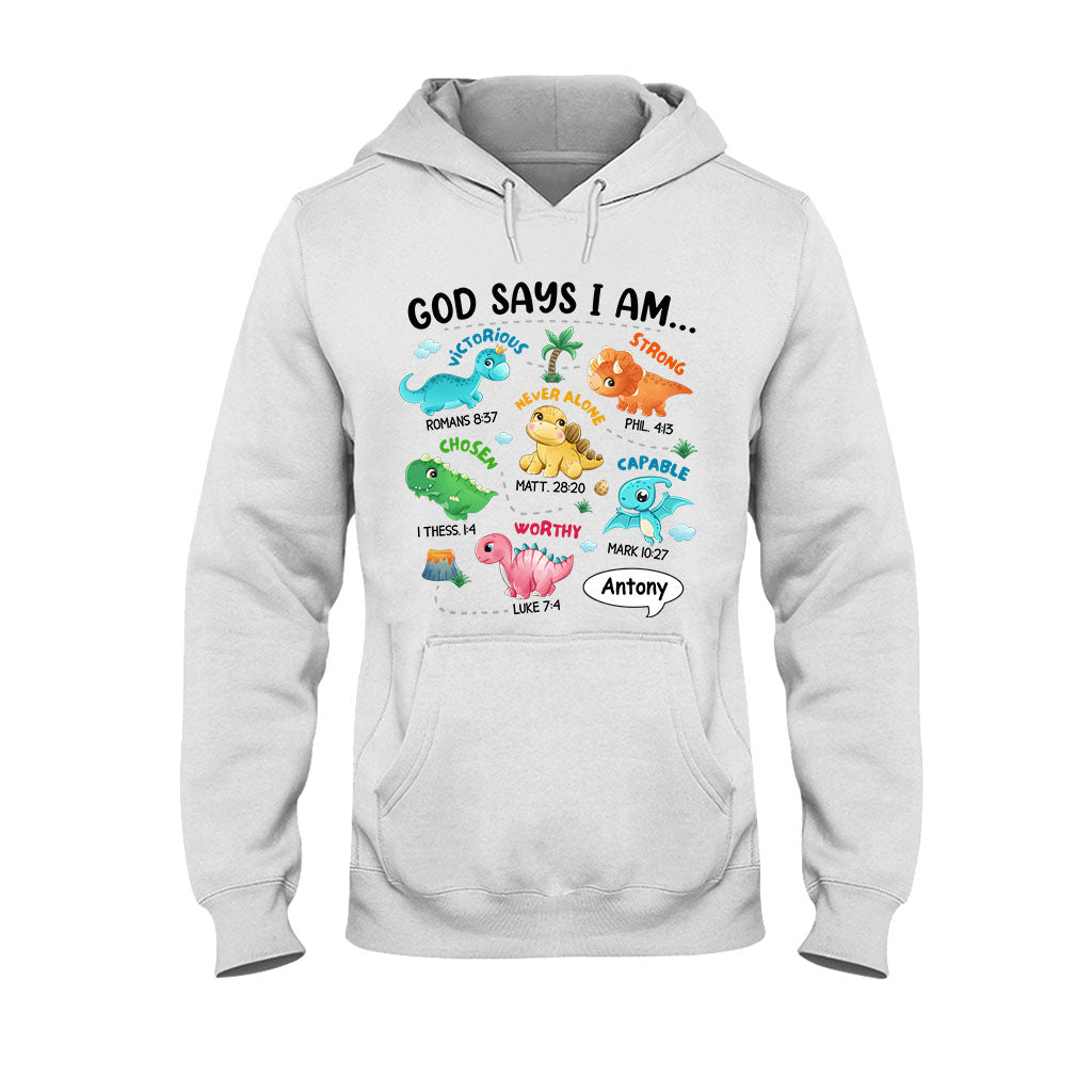 For Grandson Dinosaur I Am - Personalized grandson T-shirt And Hoodie