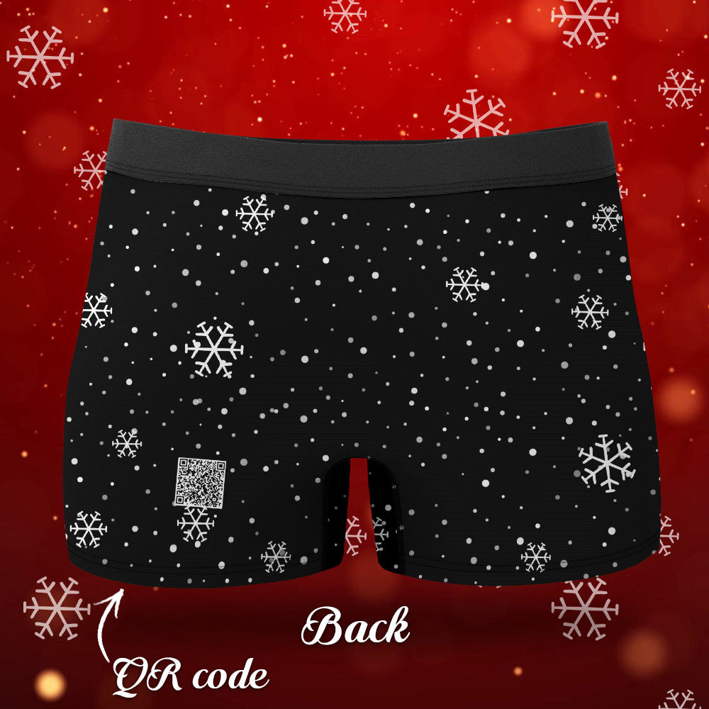 Custom Wife Or Girlfriend Face Boxers Christmas Gift For Men AR View - Personalized Couple Men's boxer briefs