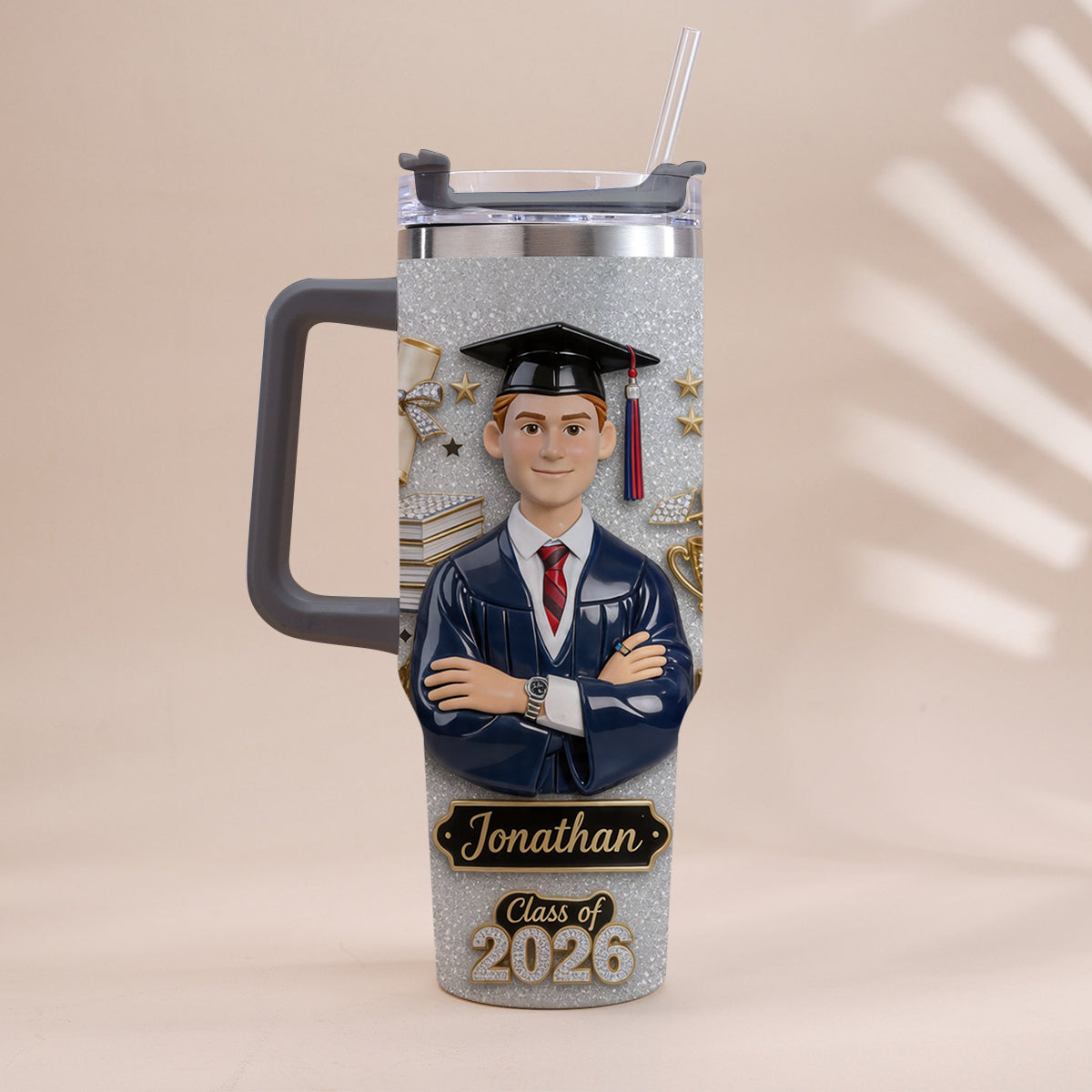 Graduation Girl - Personalized Graduation Tumbler With Handle
