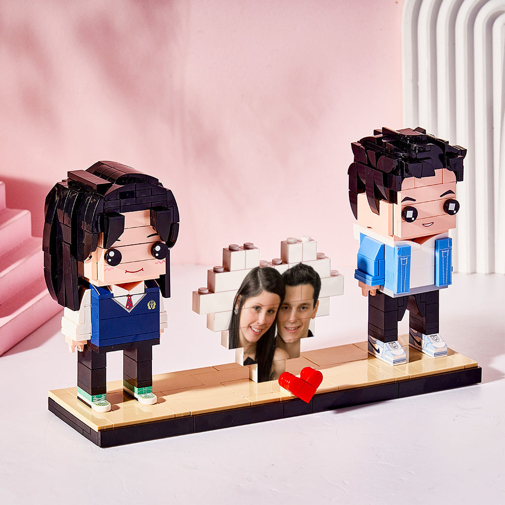 I Love You Forever - Personalized Couple Photos Brick Figures