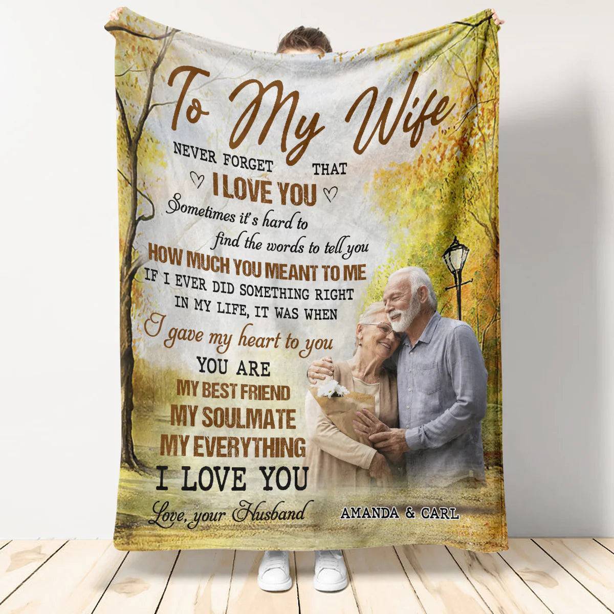 Personazlied Custom Gift For Wife - To My Wife Never Forget That I Love You - Fleece/Sherpa Blanket