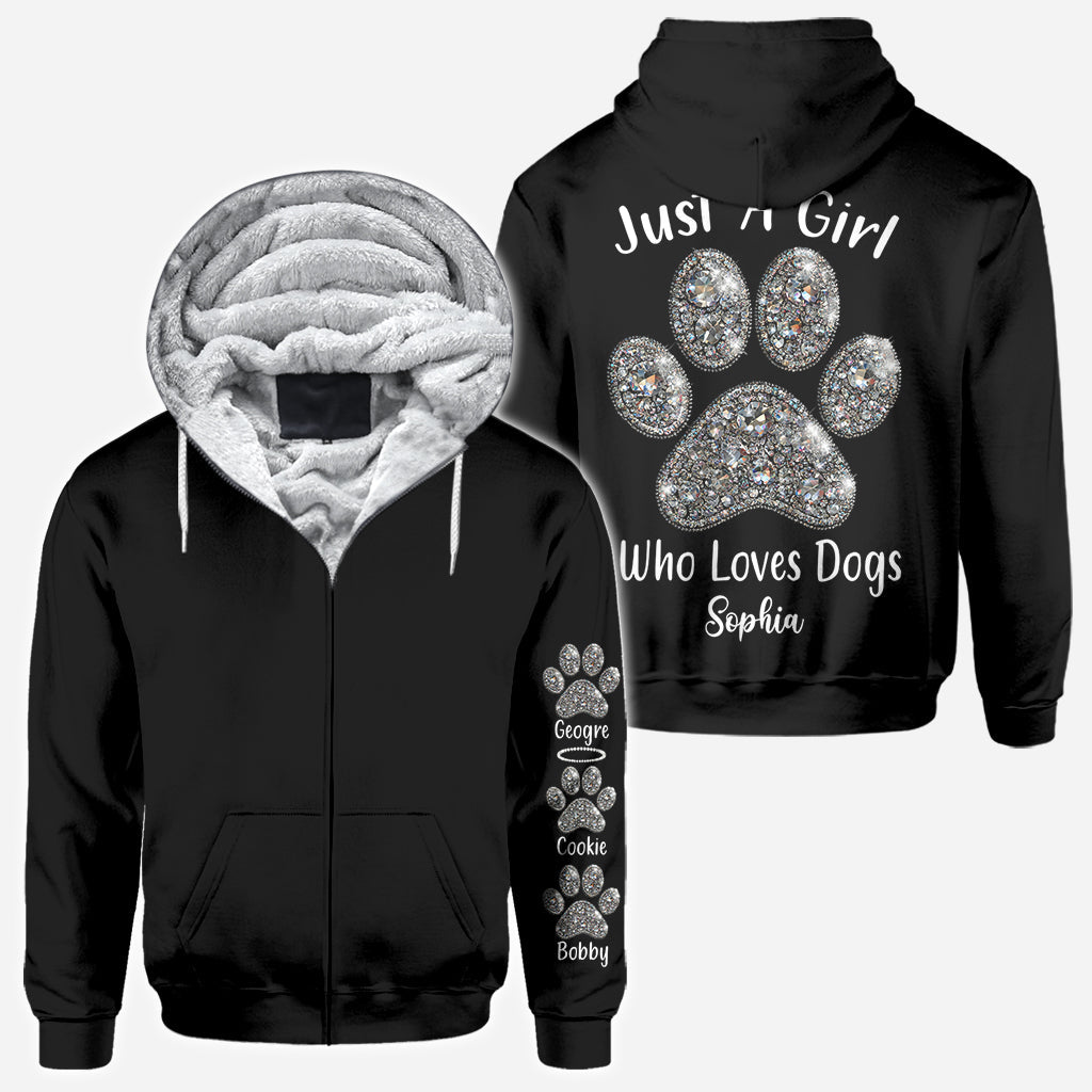 Just A Girl Who Loves Dogs - Personalized Dog All Over Shirt