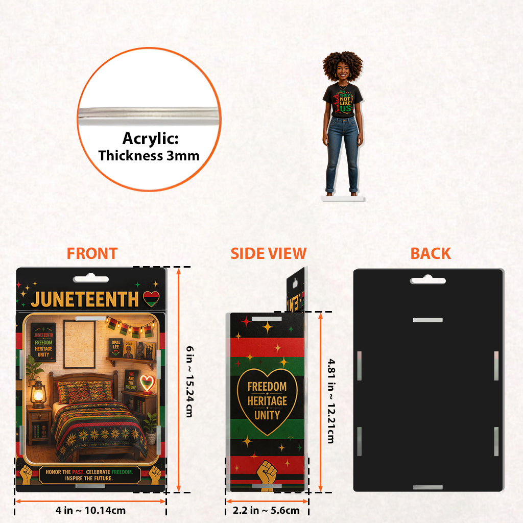 Happy Juneteenth - Personalized Juneteenth Acrylic Display Box