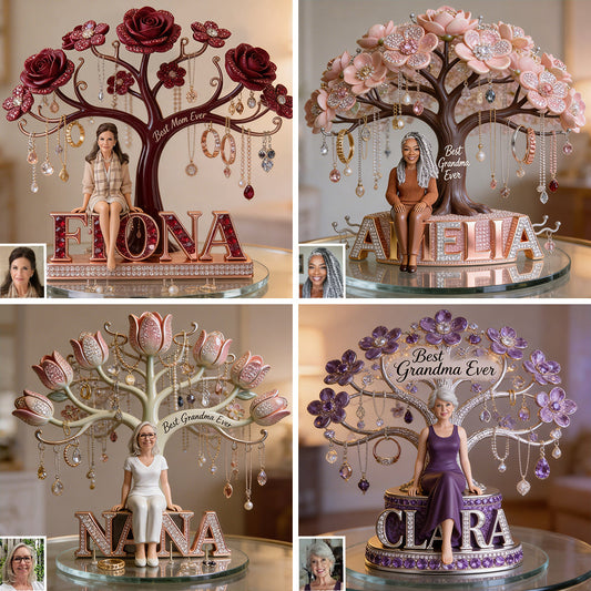 Best Mom, Grandma Ever - Personalized Mother Jewelry Holder
