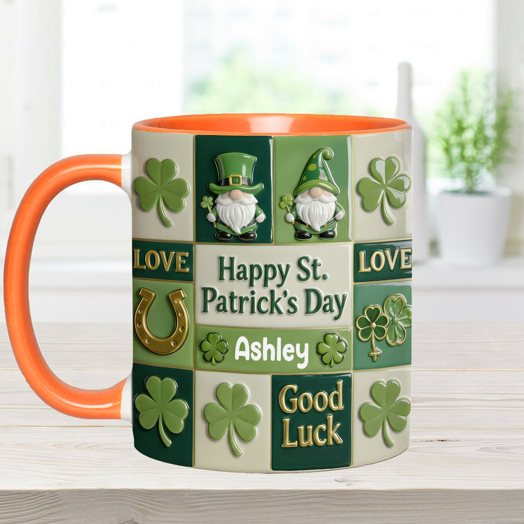 Happy St. Patrick's Day - Personalized Irish Accent Mug & Coaster