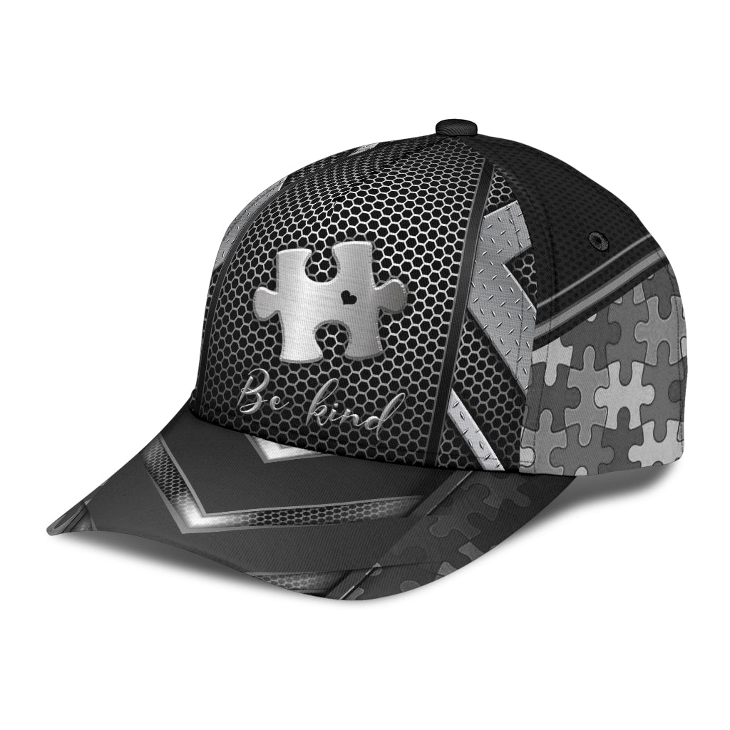 Autism Metal Pattern - Autism Awareness Classic Cap 0921