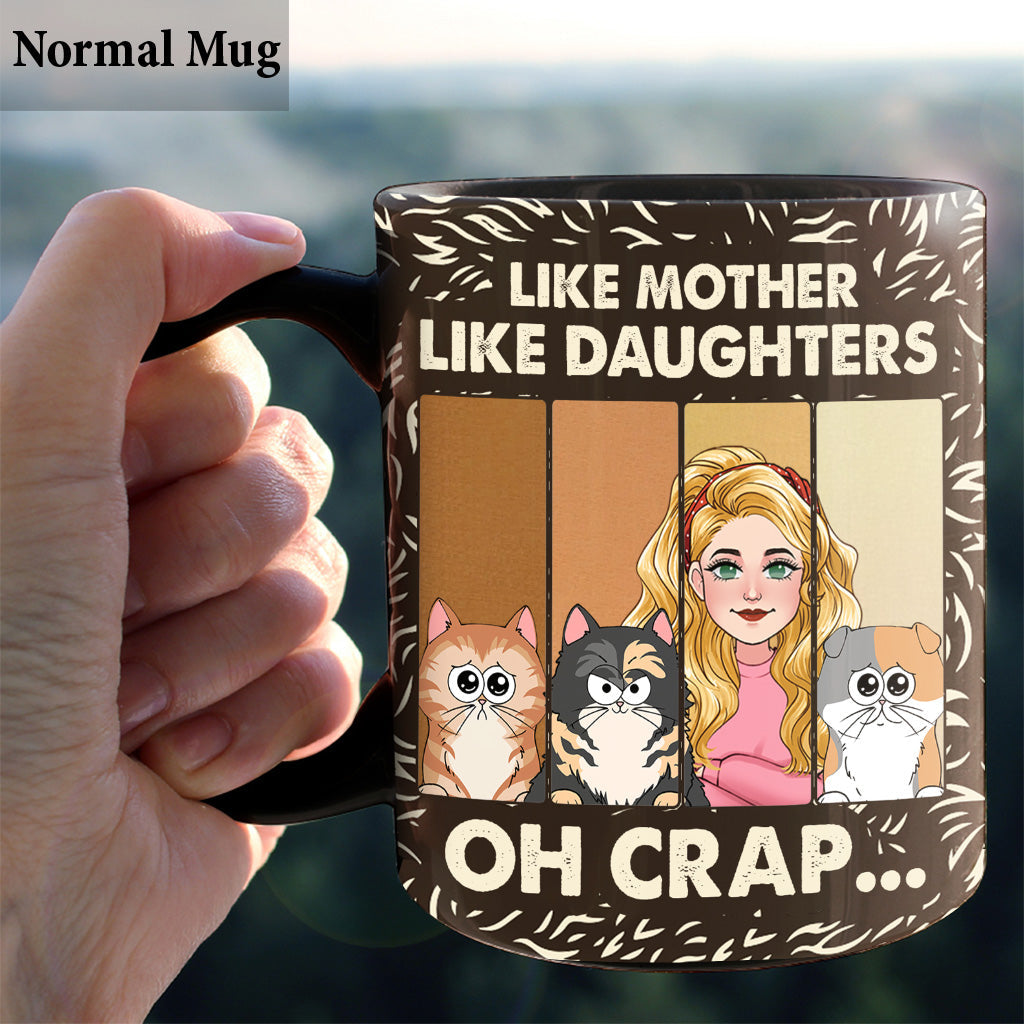 Like Mother Father Like Daughter Son Cats Dogs Pet Lover - Personalized Cat Mug