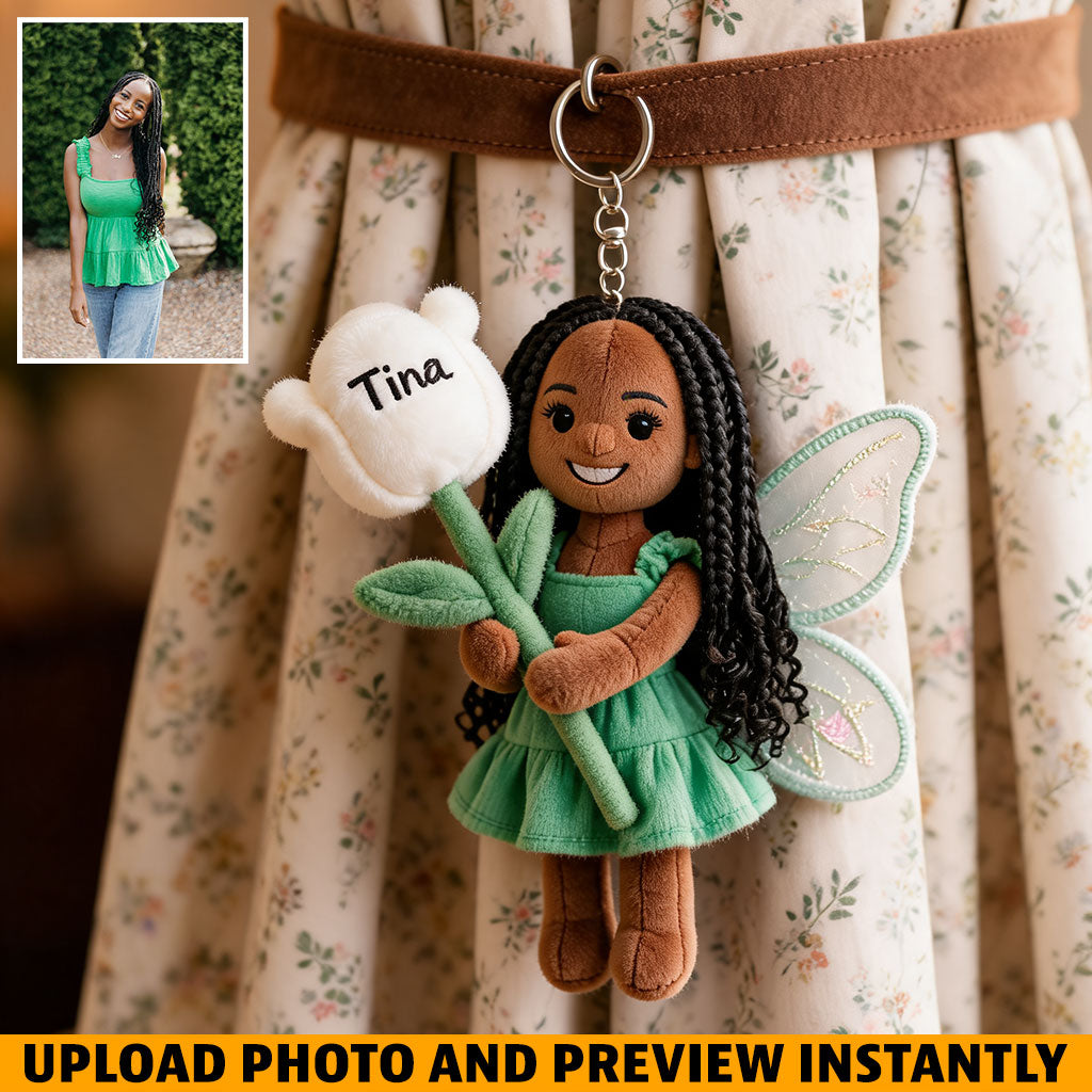 Custom Any Photo Little Fairy - Personalized Self Love Plush Keychain