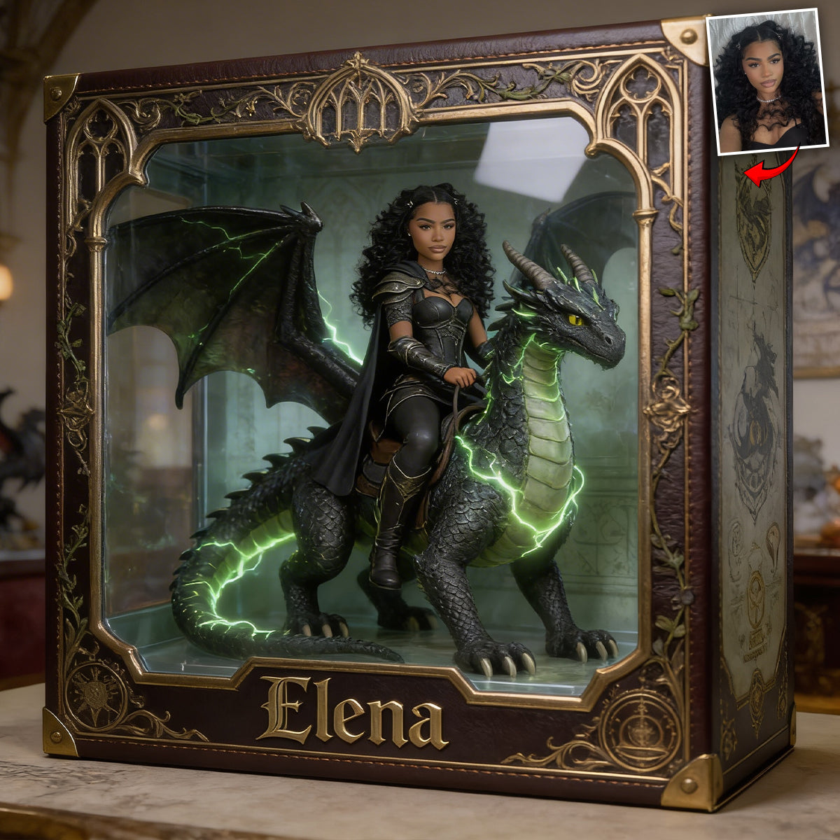 Flying With Dragon - Personalized Dragon Custom Shaped Acrylic Plaque