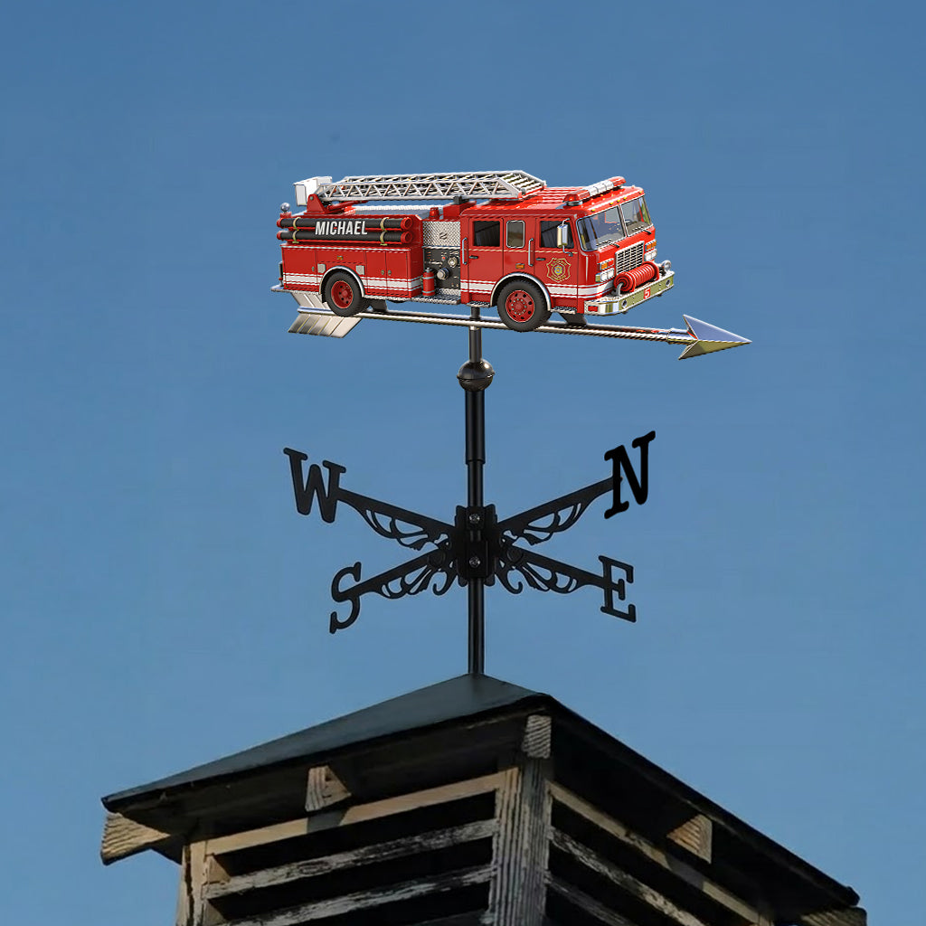 Fire Truck - Personalized Firefighter Weather Vane