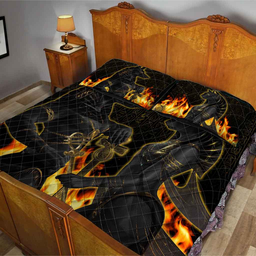 Anubis & Bastet - African American Quilt Set 1121