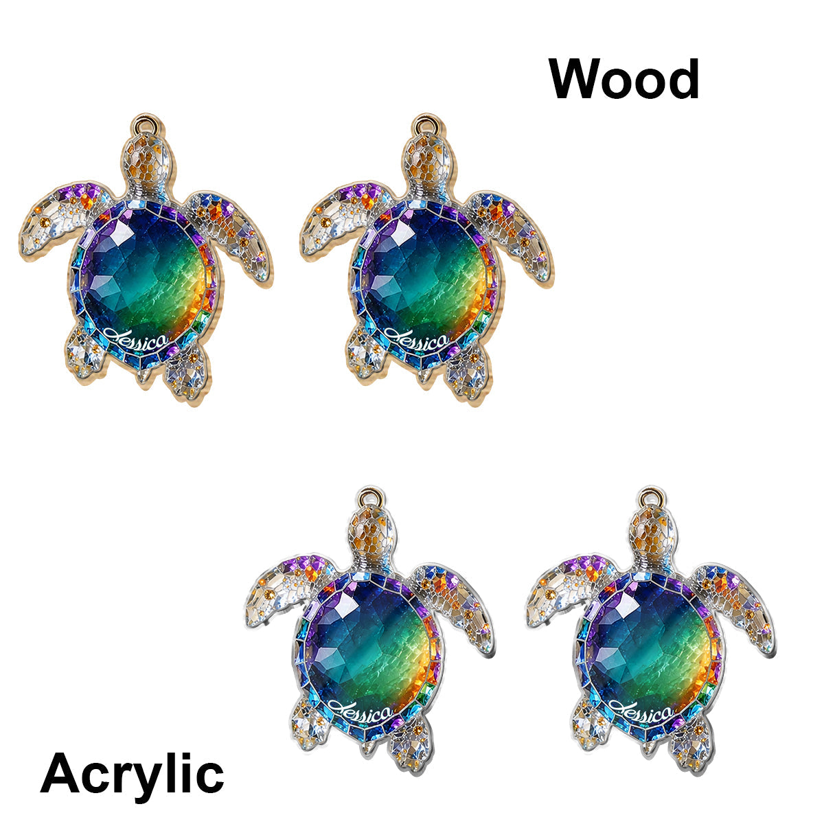 Beautiful Turtle - Personalized Turtle Earrings