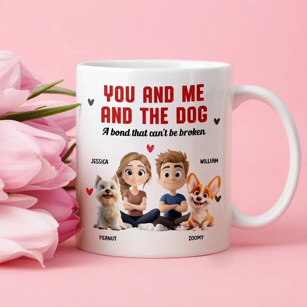 You and Me and the Dog – Custom Mug | A Bond That Can’t Be Broken