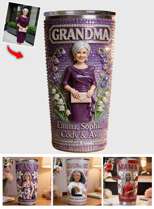 Custom Any Photo, Any Title - Personalized Grandma Tumbler