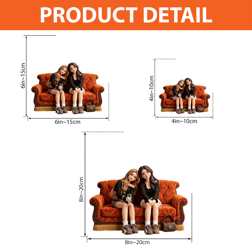 Friends - Personalized Bestie Custom Shaped Acrylic Plaque
