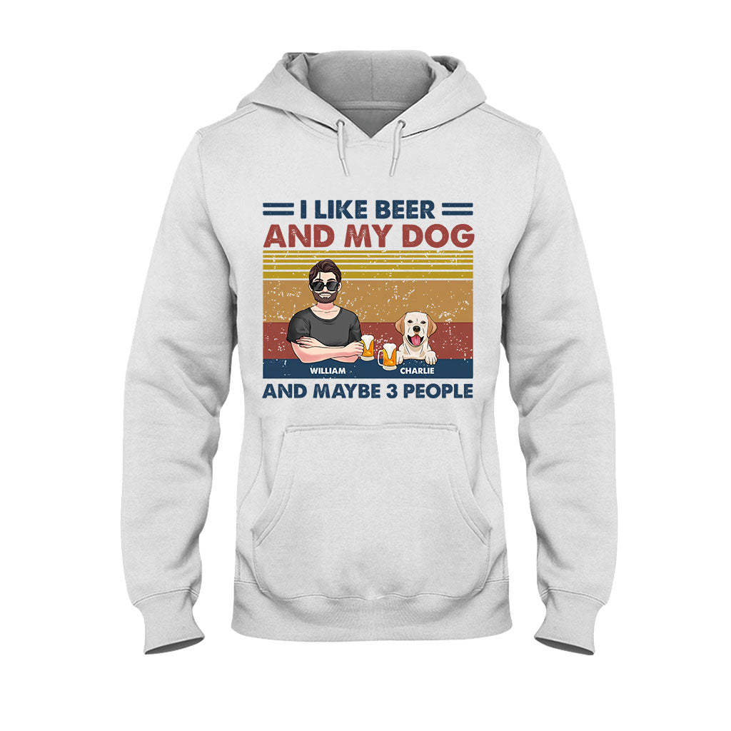 I Like Beer And My Dogs - Personalized Dog T-shirt And Hoodie