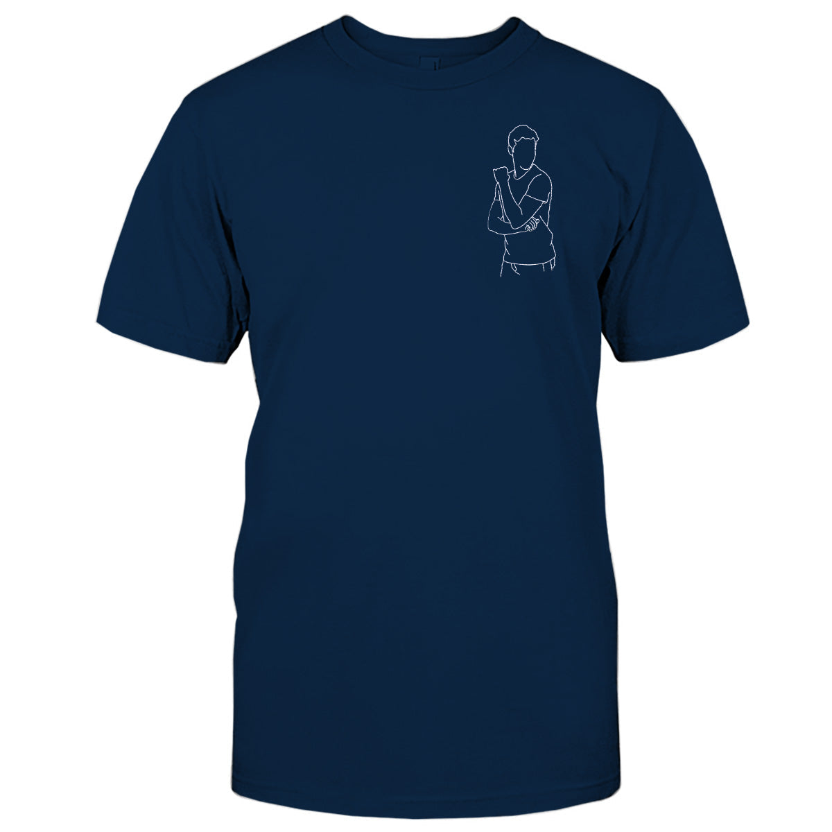 Custom Line Art - Personalized Son Embroidered T-shirt
