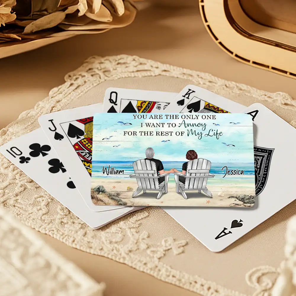 “You & Me Beach Playing Card – ‘You’re the Only One I Want to Annoy’ Romantic Gift for Couples”