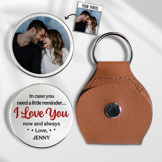 Personalized Pocket Hug with Photo and I Love You Reminder - Easy Everyday Keepsake, Unique Romantic Gift