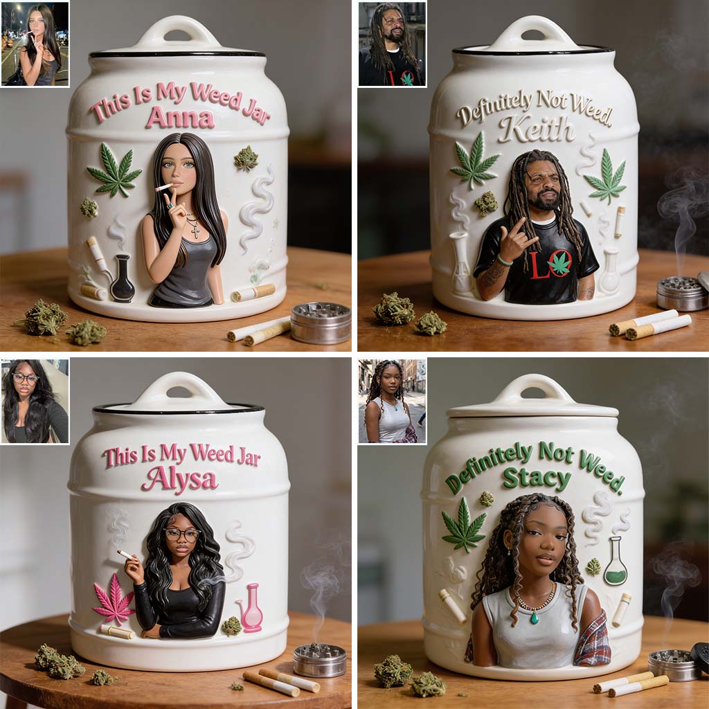 Cannabis Stash Jar - Personalized Weed Container Jar