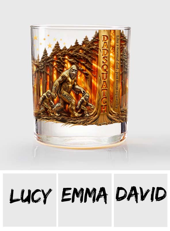 Dadsquatch - Personalized Father Whiskey Glass